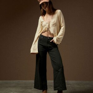 Margo Cropped 5-Pocket Pant - Washed Black